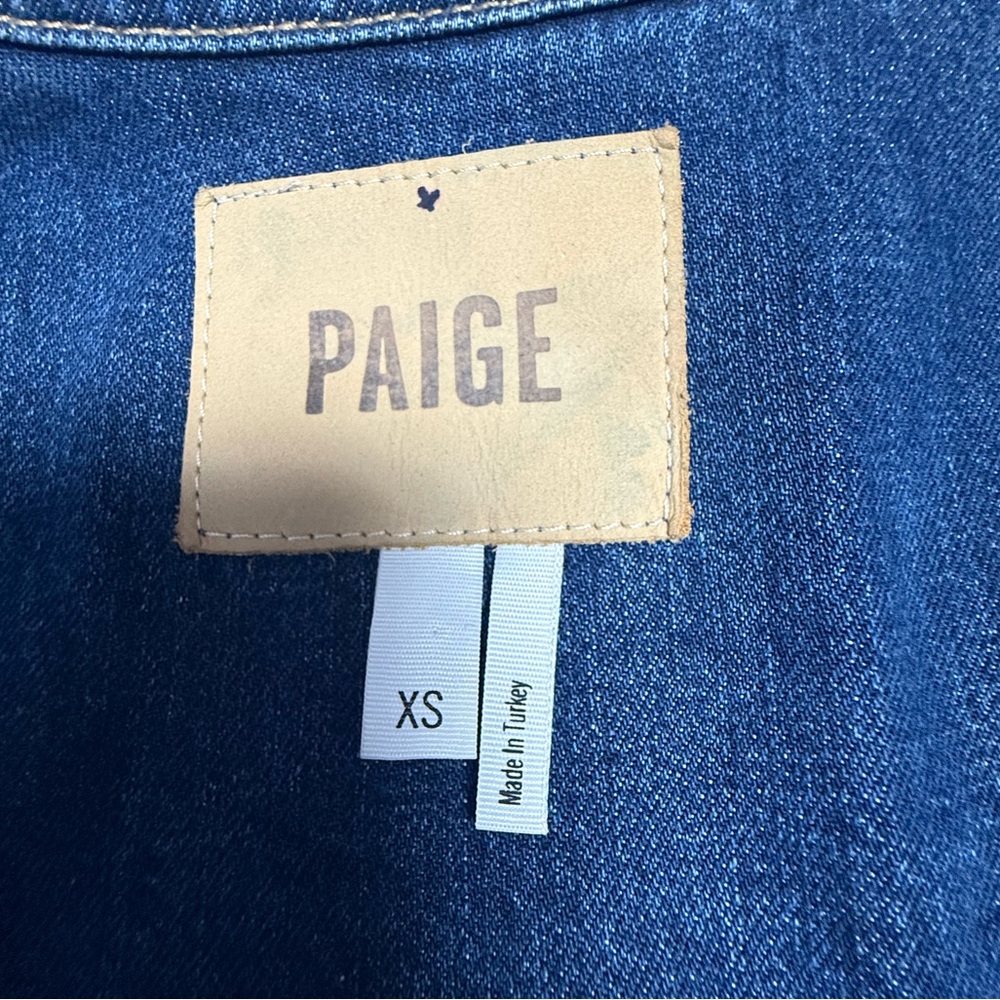 PAIGE Rowan distressed Denim Jacket XS - Picture 9 of 13